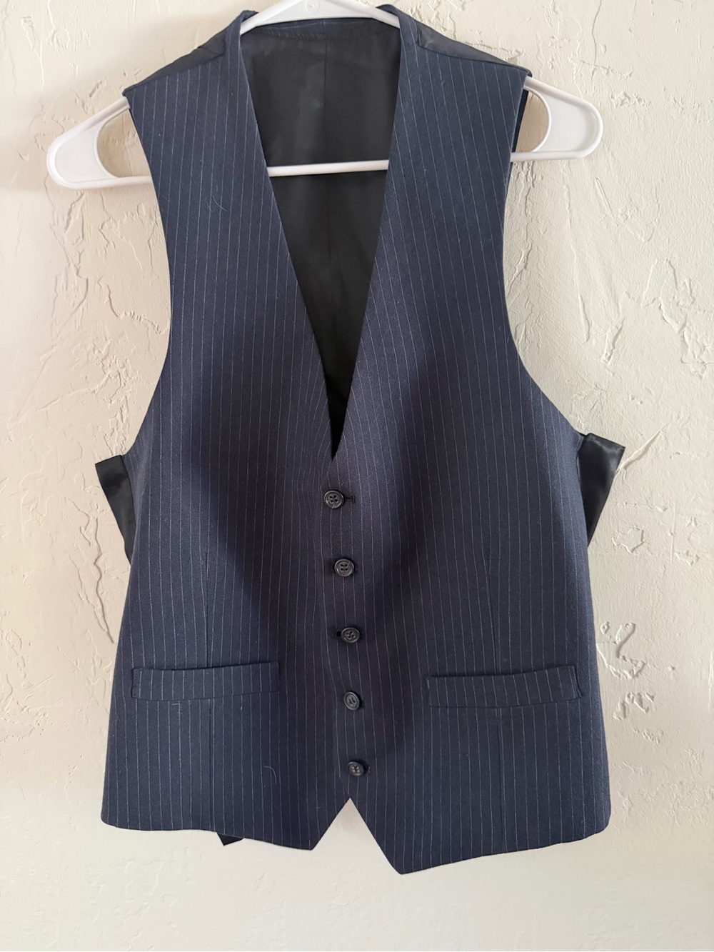 Vintage Navy Pinstripe Suit Vest